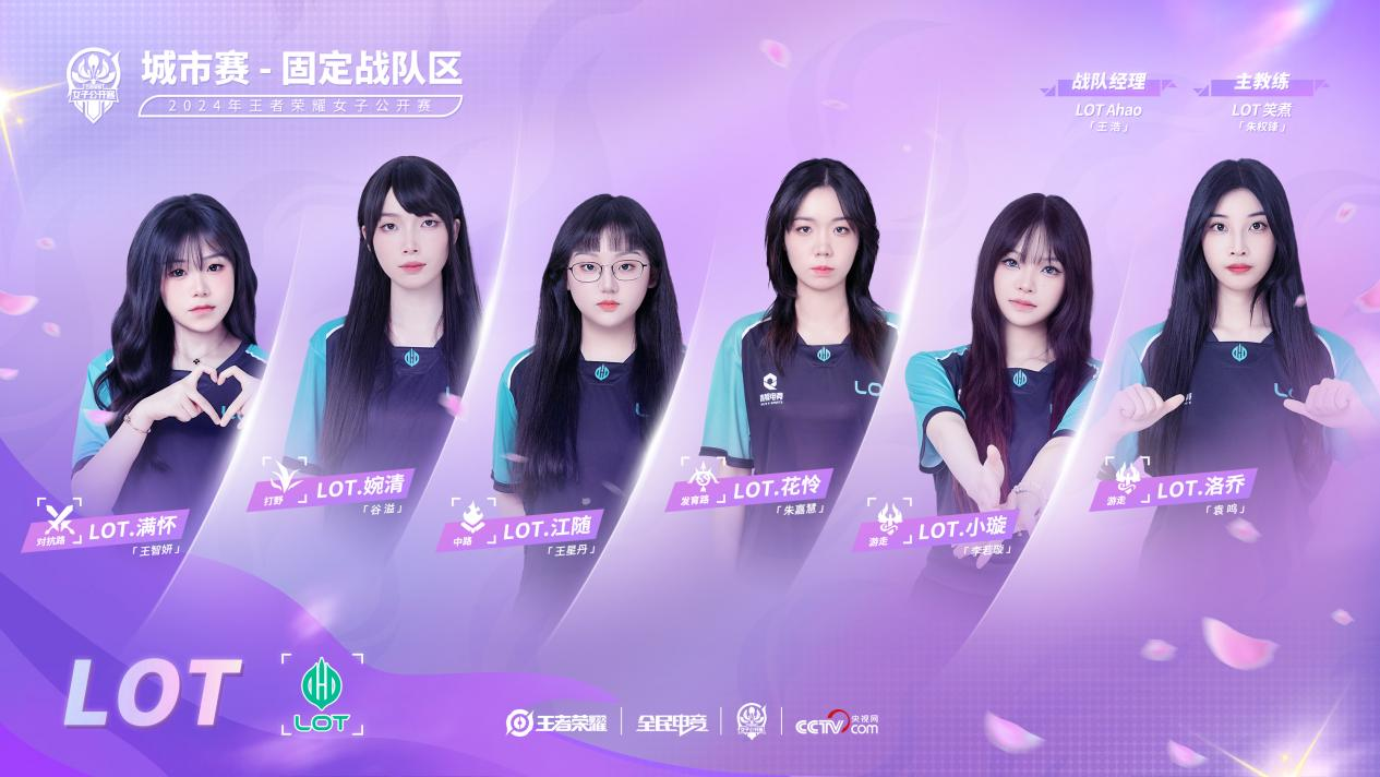 荣耀登场!濮院2024年王者荣耀女子公开赛固定战队区大名单公布(图3)