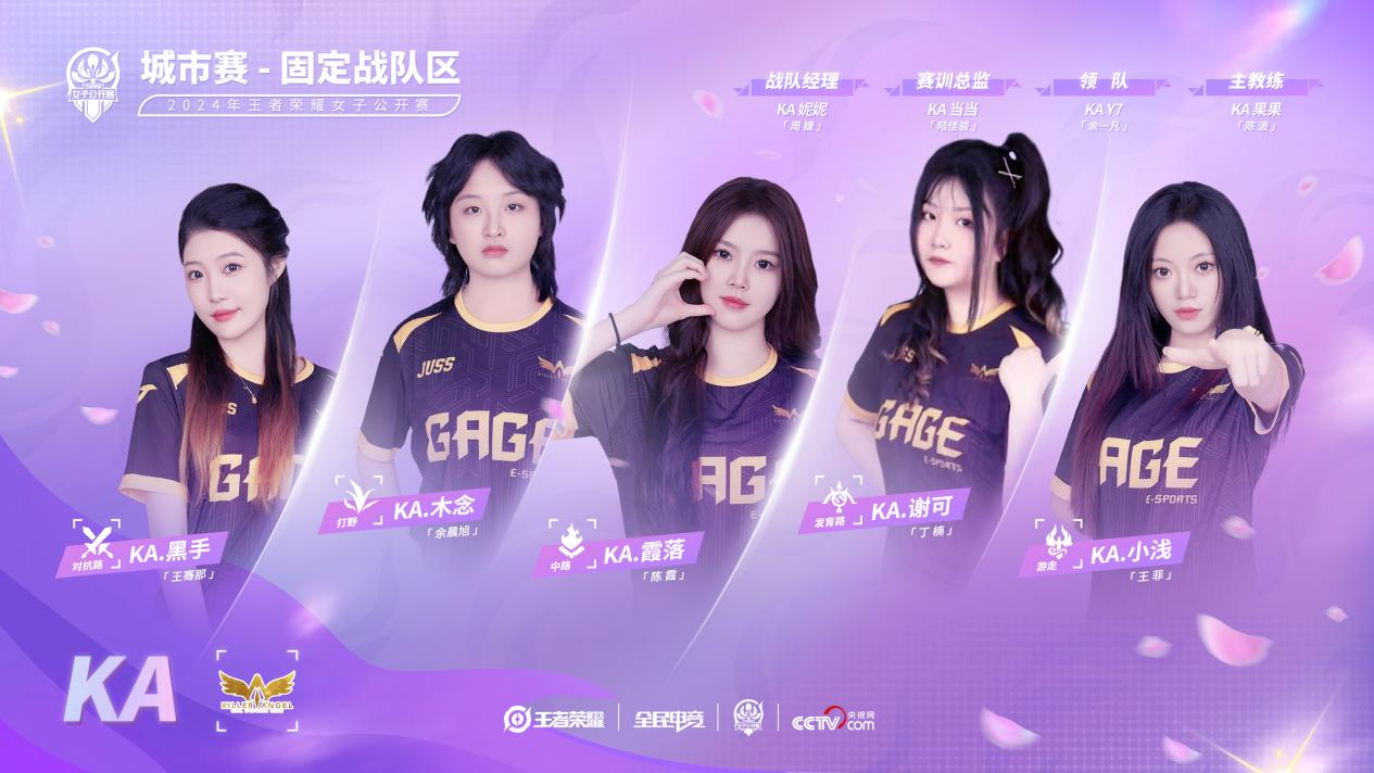 荣耀登场!濮院2024年王者荣耀女子公开赛固定战队区大名单公布(图2)